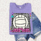 Bright preppy volleyball- (DROPDOWN MASCOT)-DTF&UV
