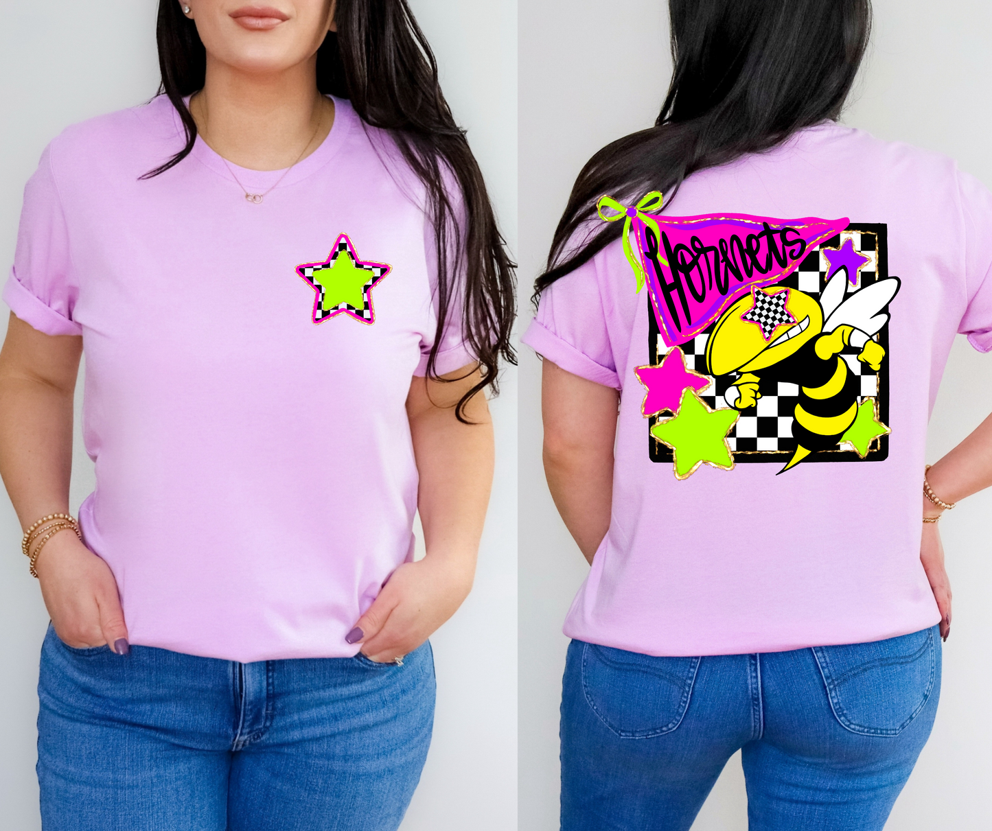 Neon Checkered Mascots(Dropdown)-DTF&UV