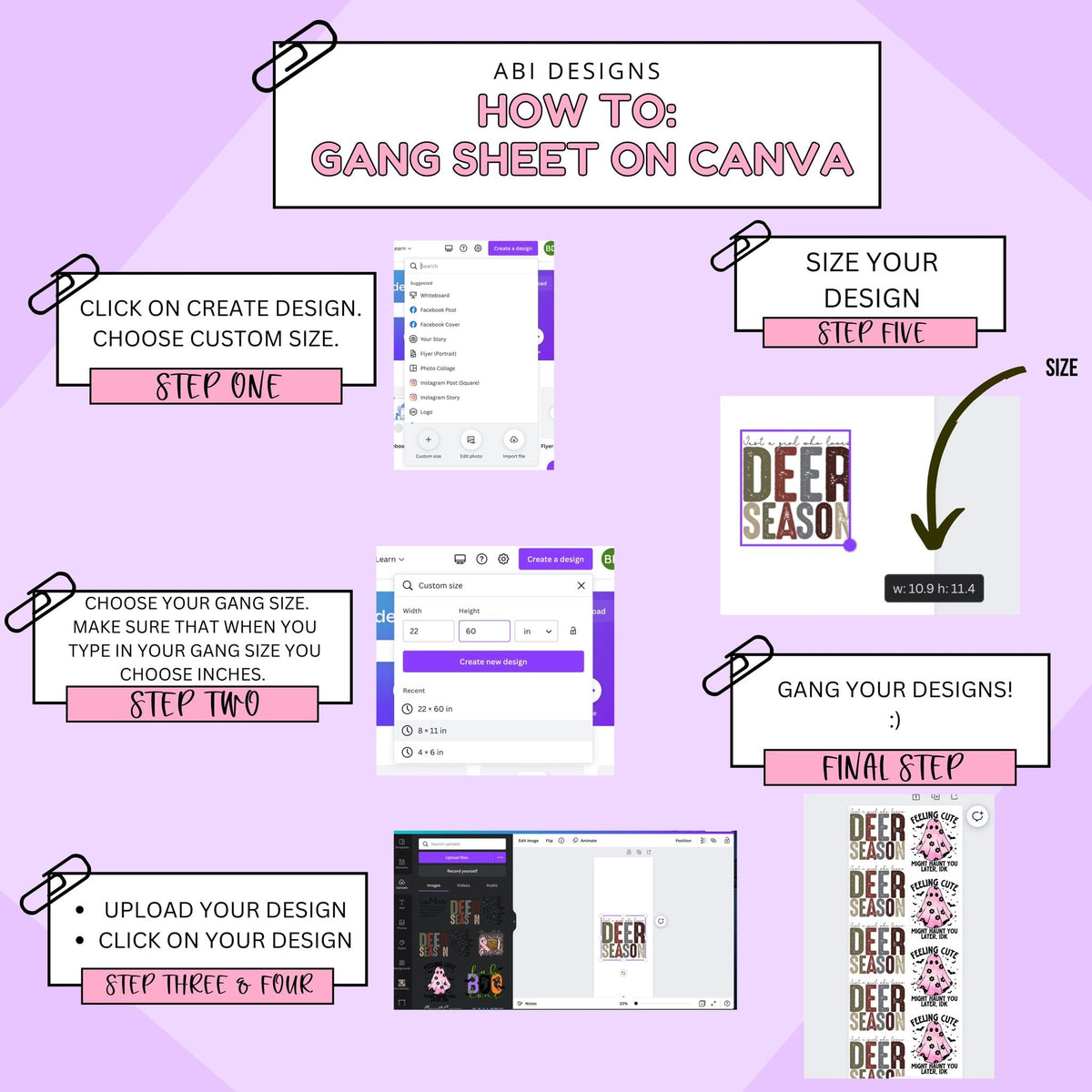 CUSTOM DTF- GANG SHEETS(You submit YOUR Gang that is to be print ready)