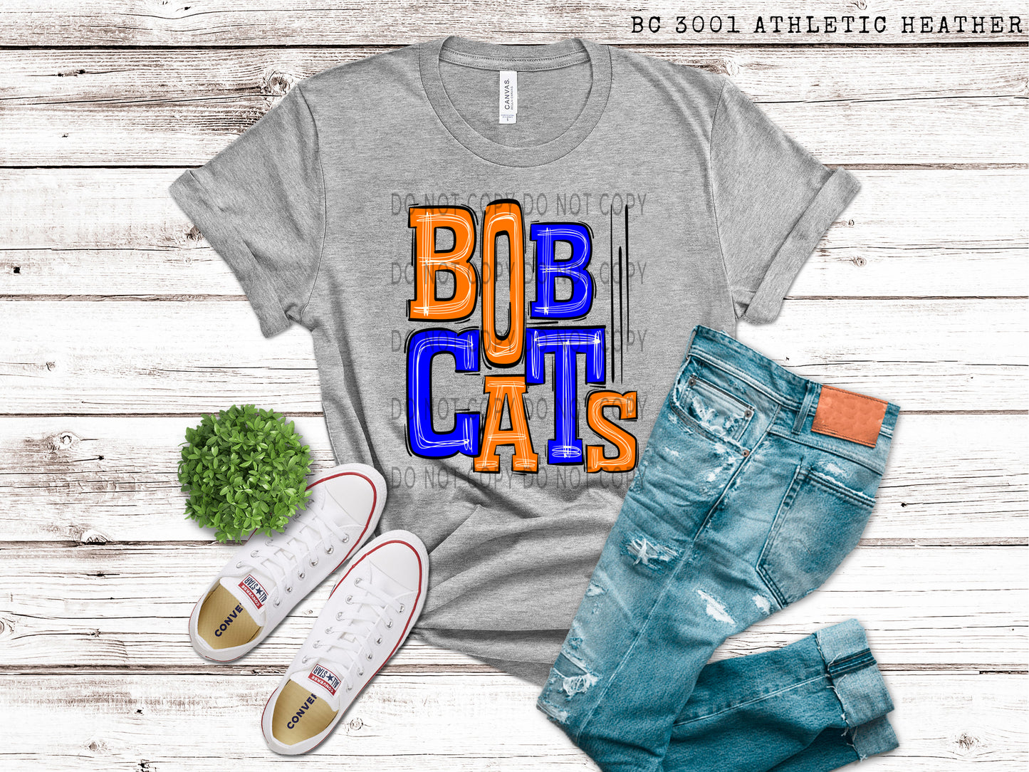 Bobcats Orange and Blue - DTF