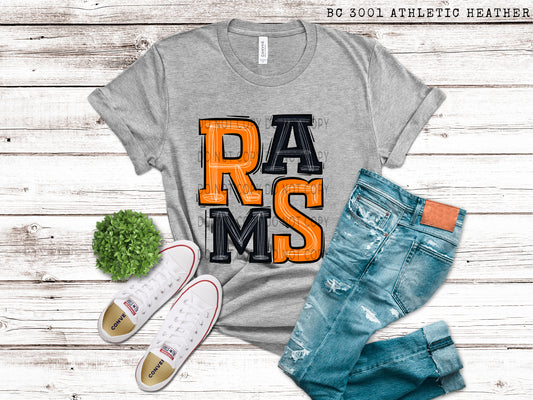 Rams Orange and Black - DTF