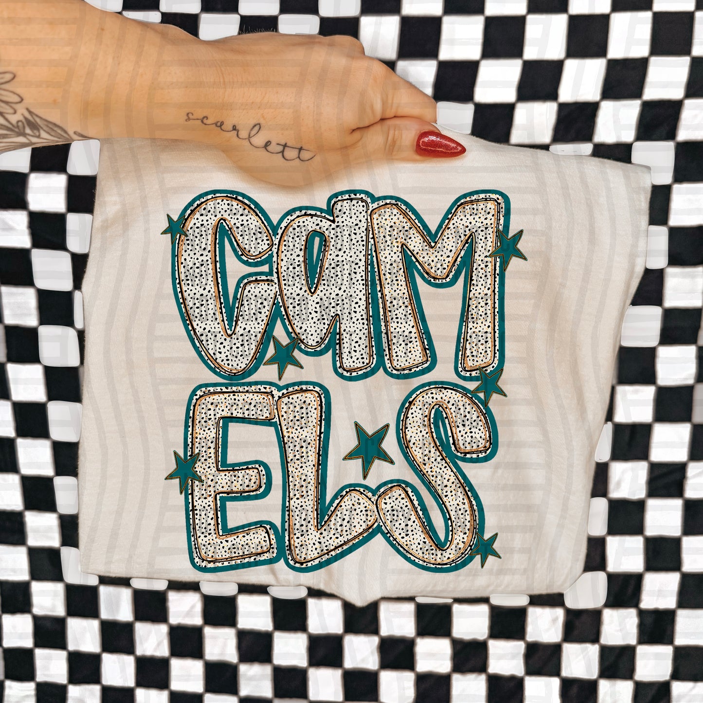 Teal Dotty (DROPDOWN MENU)-DTF&UV