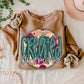 Created For A Purpose floral background circle-DTF