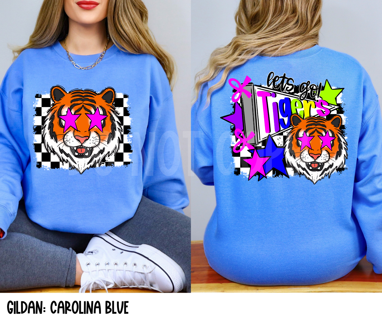 Bright Checkered Mascots (BACK- Dropdown)-DTF&UV