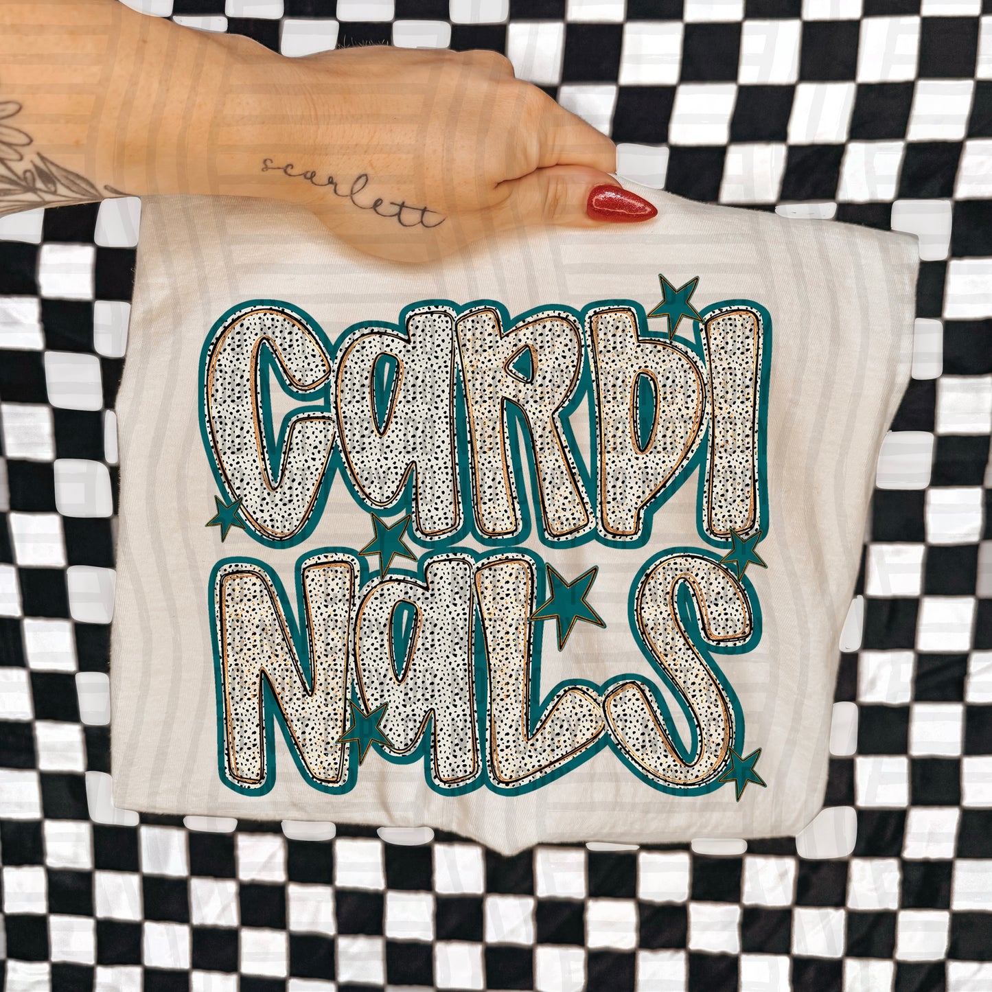 Teal Dotty (DROPDOWN MENU)-DTF&UV