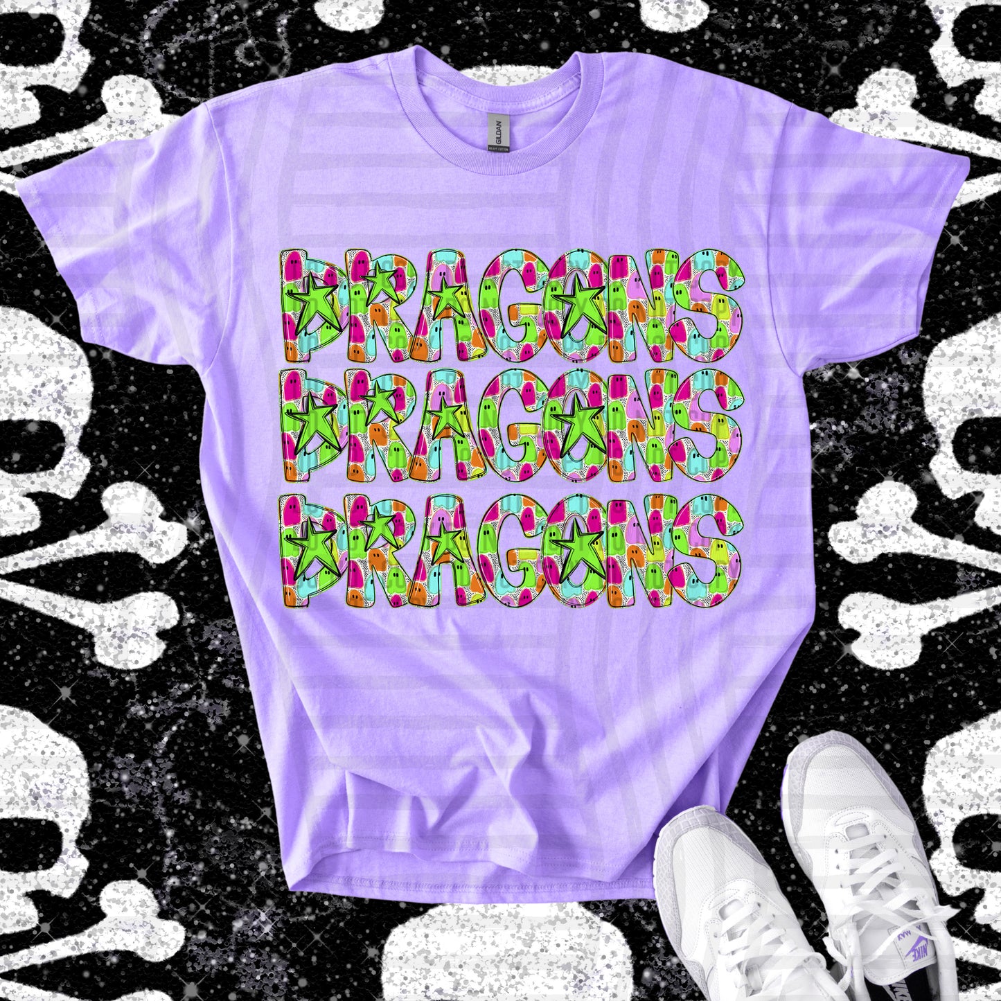 Ghosty Girl  CUSTOM: (ANY NAME, ANY MASCOT)-DTF&UV
