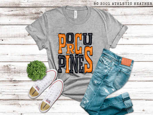 Porcupines Orange and Black - DTF