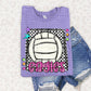 Bright preppy volleyball- (DROPDOWN MASCOT)-DTF&UV