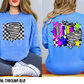 Bright Checkered Mascots (BACK- Dropdown)-DTF&UV