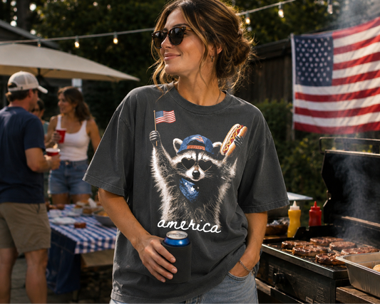 Raccoon America -DTF&UV
