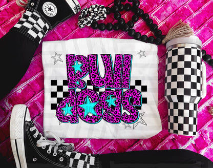Pink Leopard Neon Mascots (dropdown)-DTF&UV