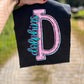 Mixy Pink Seersucker CUSTOM: (ANY NAME, ANY MASCOT)-DTF&UV