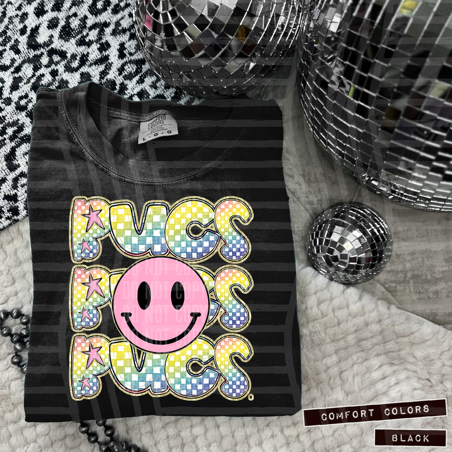 Pink Smiley Triple Stack (Dropdown)- DTF&UV