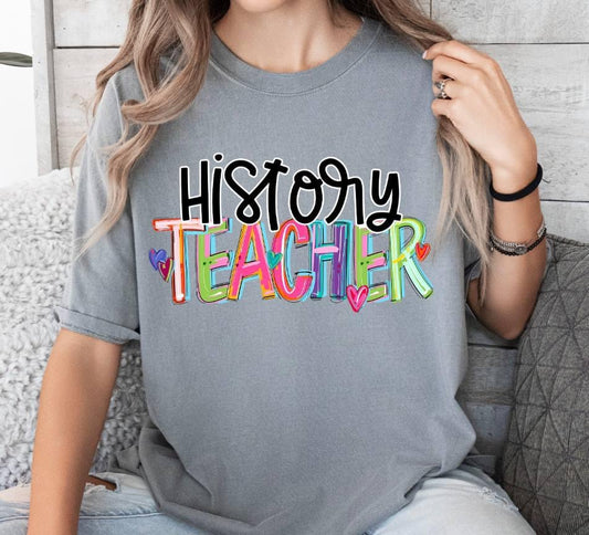 History teacher cheery-DTF