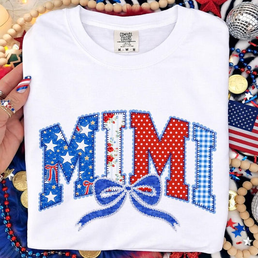 Mimi red white and blue -DTF&UV