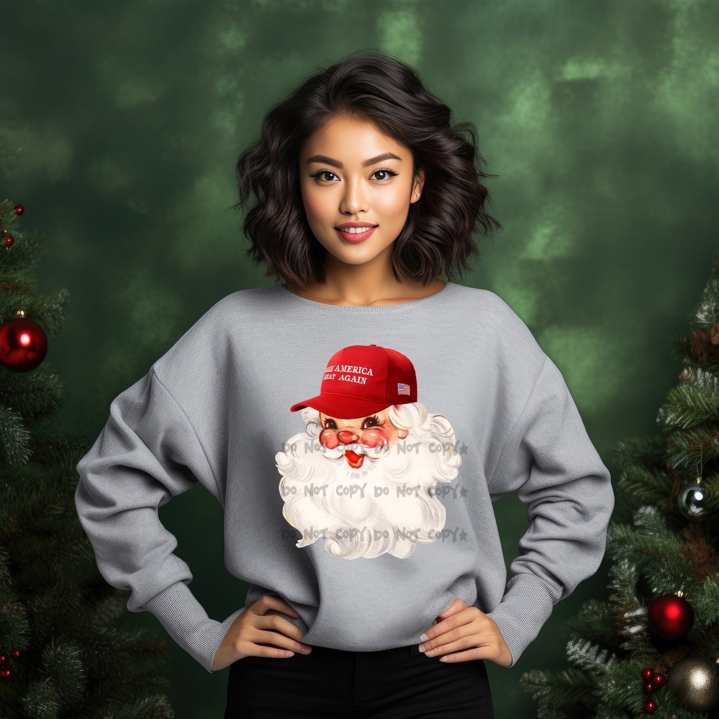 Make america great again santa hat-DTF