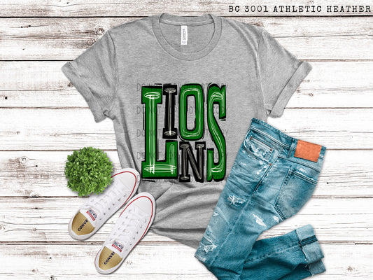 Lions Green and Black - DTF