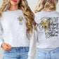Love because He first Loved Us dotted Cross and heart-(SLEEVE)-DTF