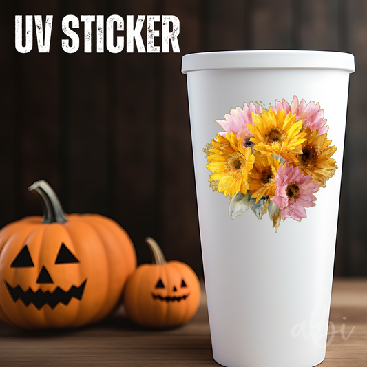 FLORAL BOUQUET SUNFLOWER -UV Stickers