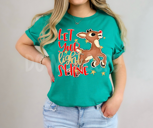 Let Your Light Shine rudolph-dtf
