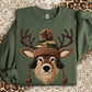 Buck deer with camo toboggan -DTF&UV