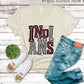 Indians Maroon and Silver - DTF