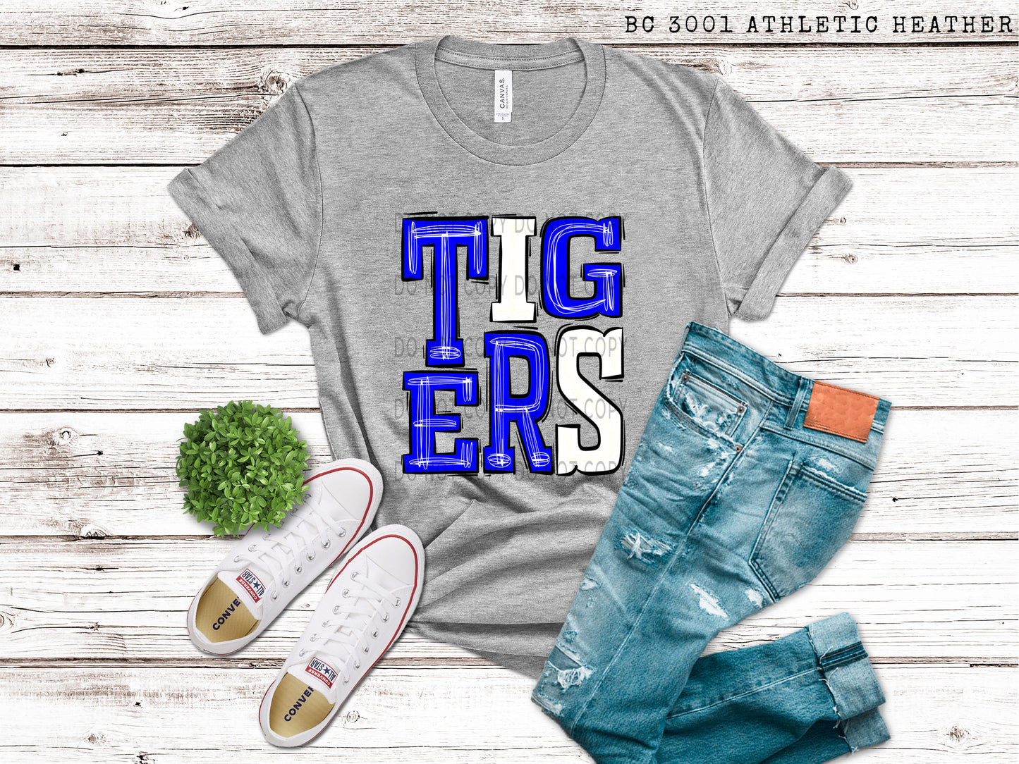 Tigers Blue and White - DTF