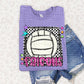 Bright preppy volleyball- (DROPDOWN MASCOT)-DTF&UV