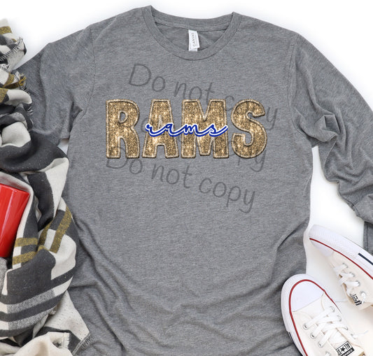 Rams sequin -DTF