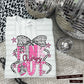 Pink out Silver- (DROPDOWN MASCOT)-DTF&UV