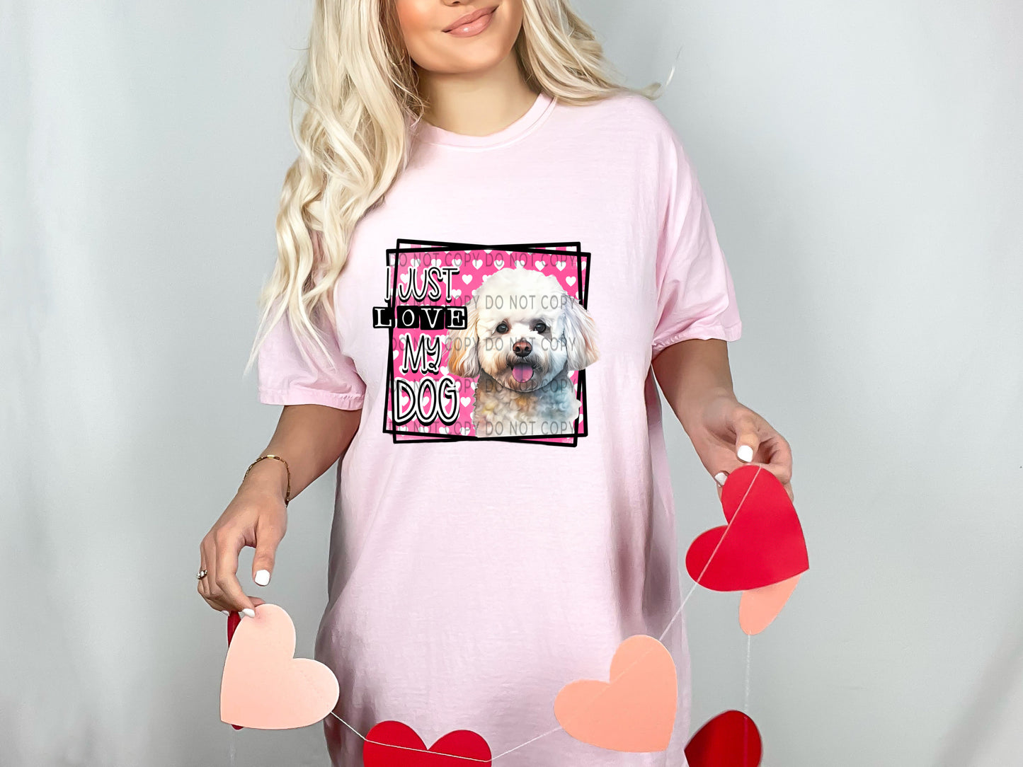 I Just Love My Dog Bichon Frise DTF