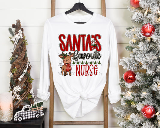 Santa’s Favorite Nurse - DTF