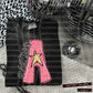 Pink Glitter Leopard Initial or word-CUSTOM: (ANY NAME, ANY MASCOT)-DTF&UV