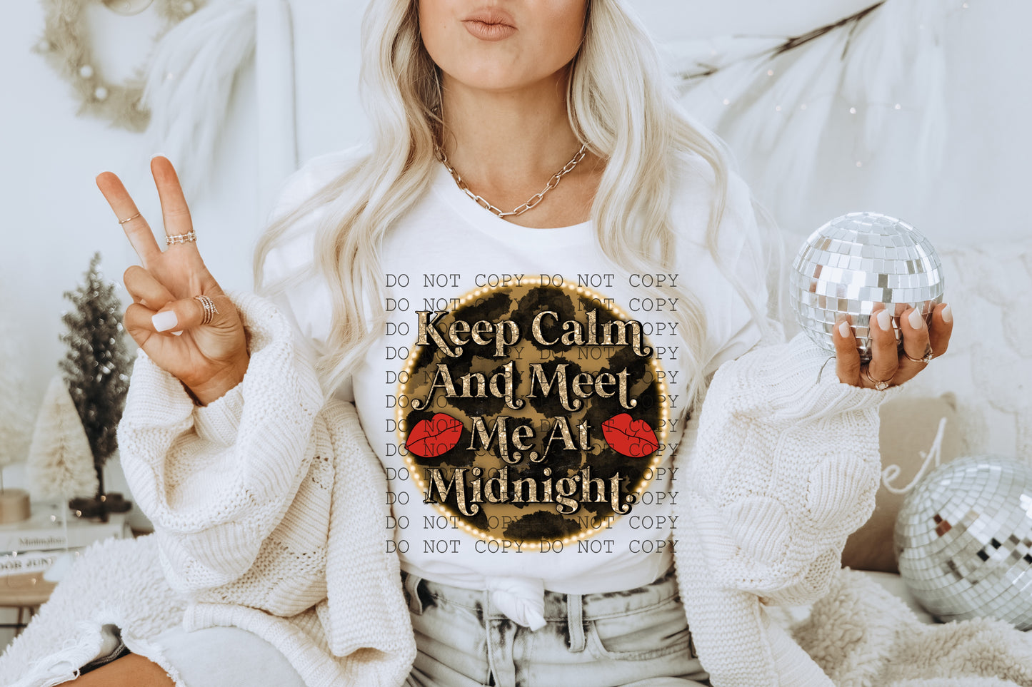 Keep Calm And Meet Me At Midnight Leopard DTF