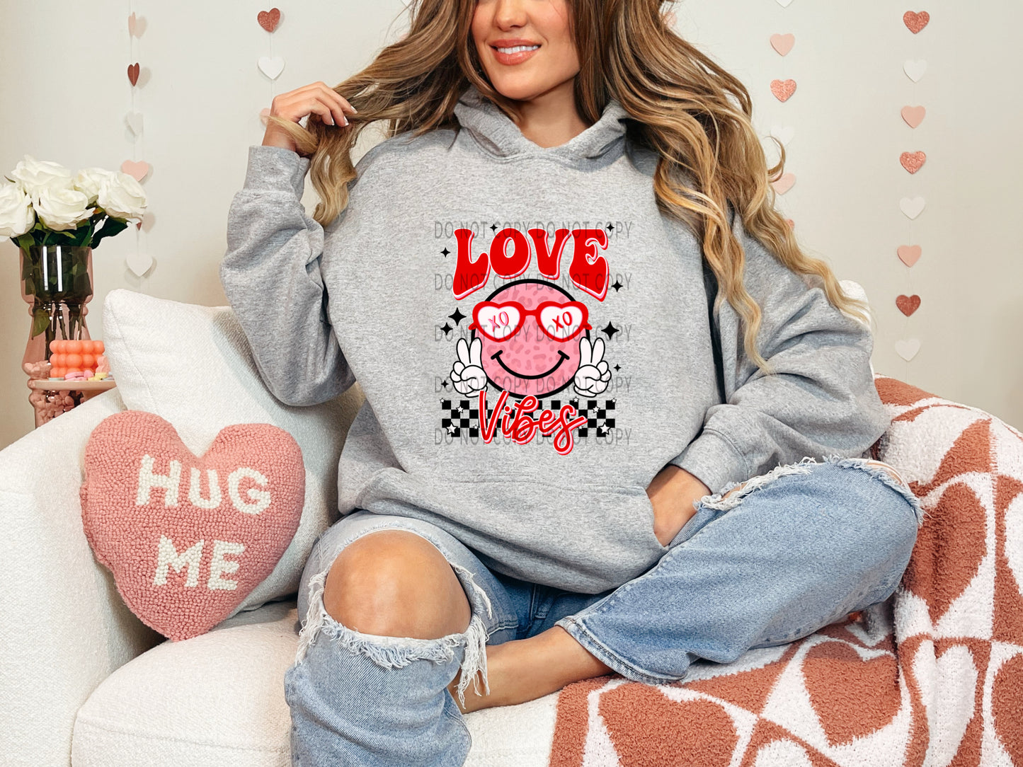 Love Vibes Leopard Smiley - DTF