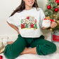 Merry Mama Leopard Christmas Tree Checkered Yellow - DTF