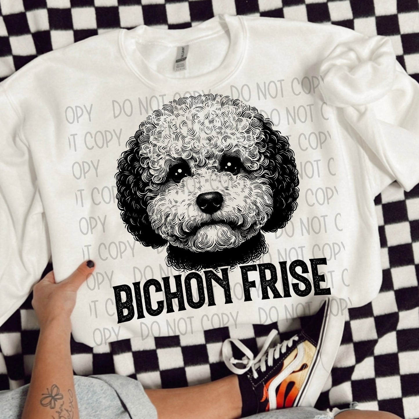 Bichon Frise Portrait - DTF