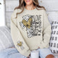 Love because He first Loved Us dotted Cross and heart-(SLEEVE)-DTF
