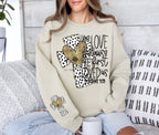Love because He first Loved Us dotted Cross and heart (BACK)-DTF