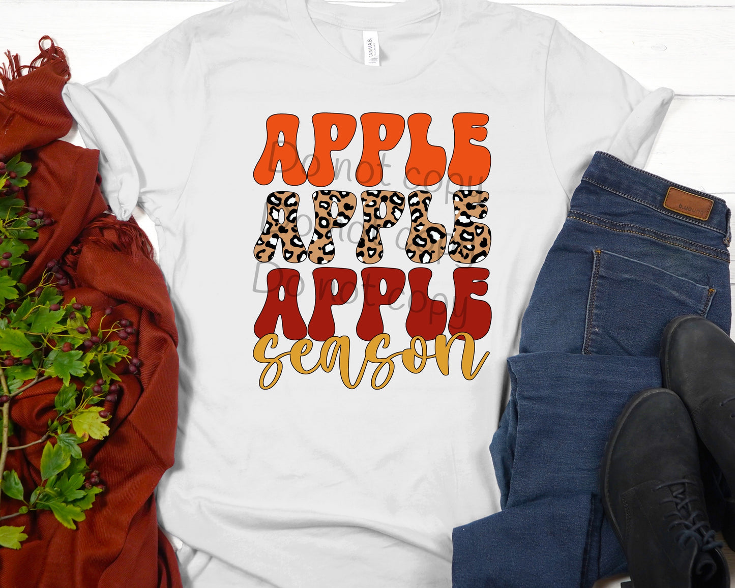 Apple season stacked-DTF