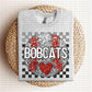 Baseball Mascots Faux Embroidery Checkered Sequins -DTF