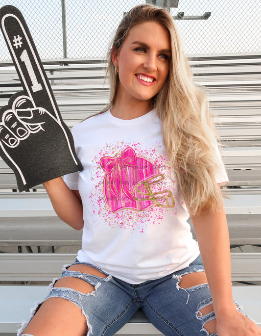 Pink Helmet splatter-DTF & UV