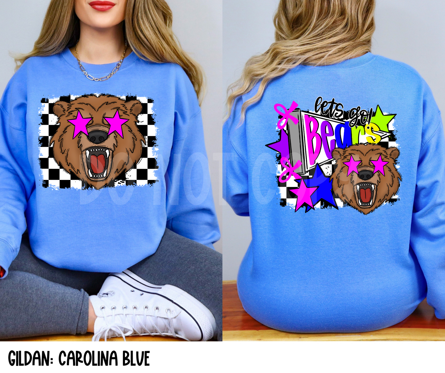 Bright Checkered Mascots (BACK- Dropdown)-DTF&UV