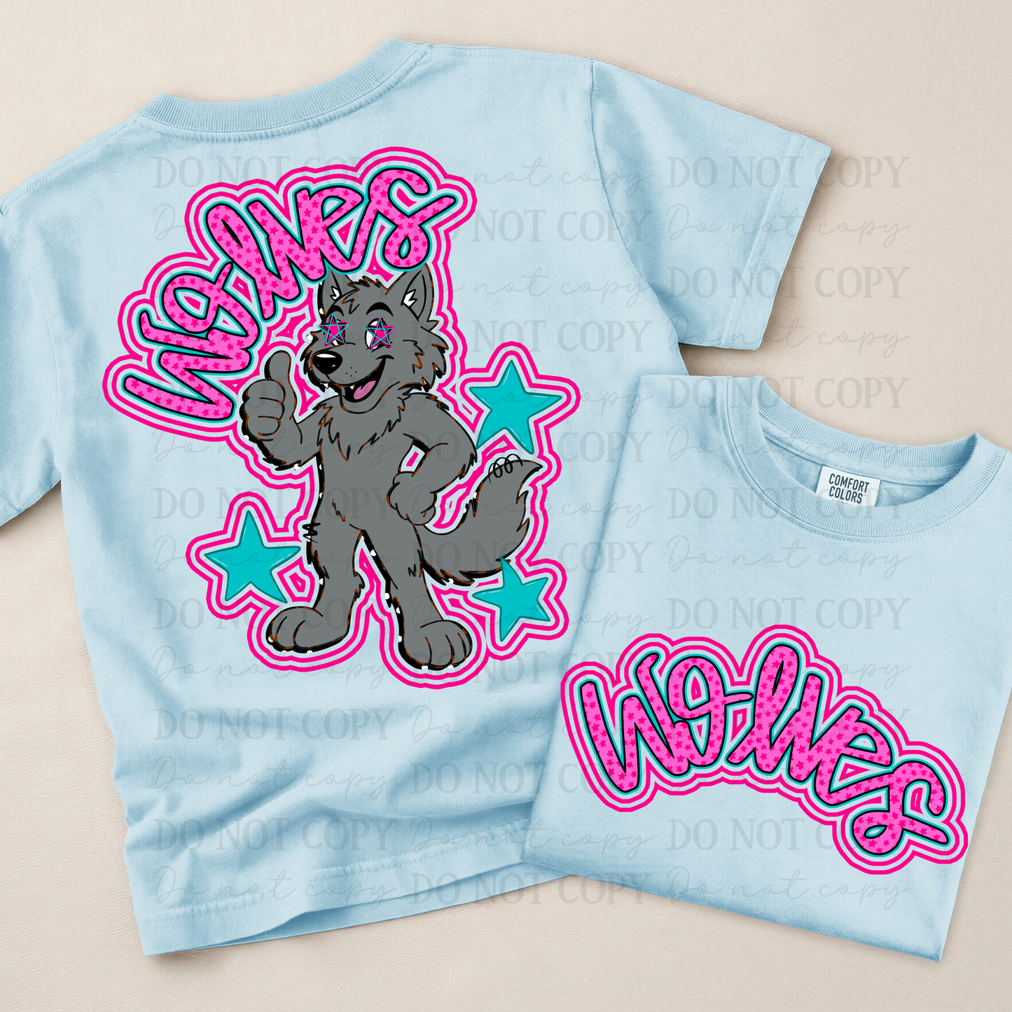 Wolves Pink(back)-DTF&UV