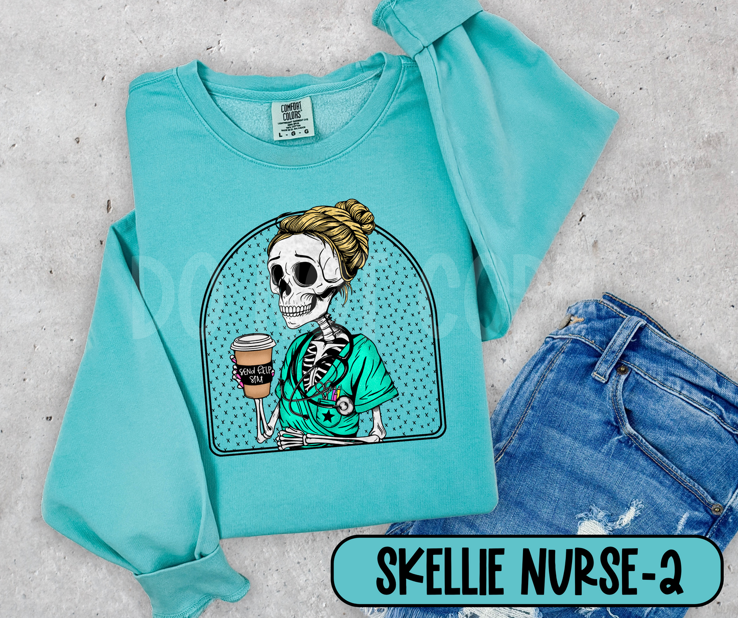 Skellie Nurse (5 hairstyles in this listing- DROPDOWN)-DTF