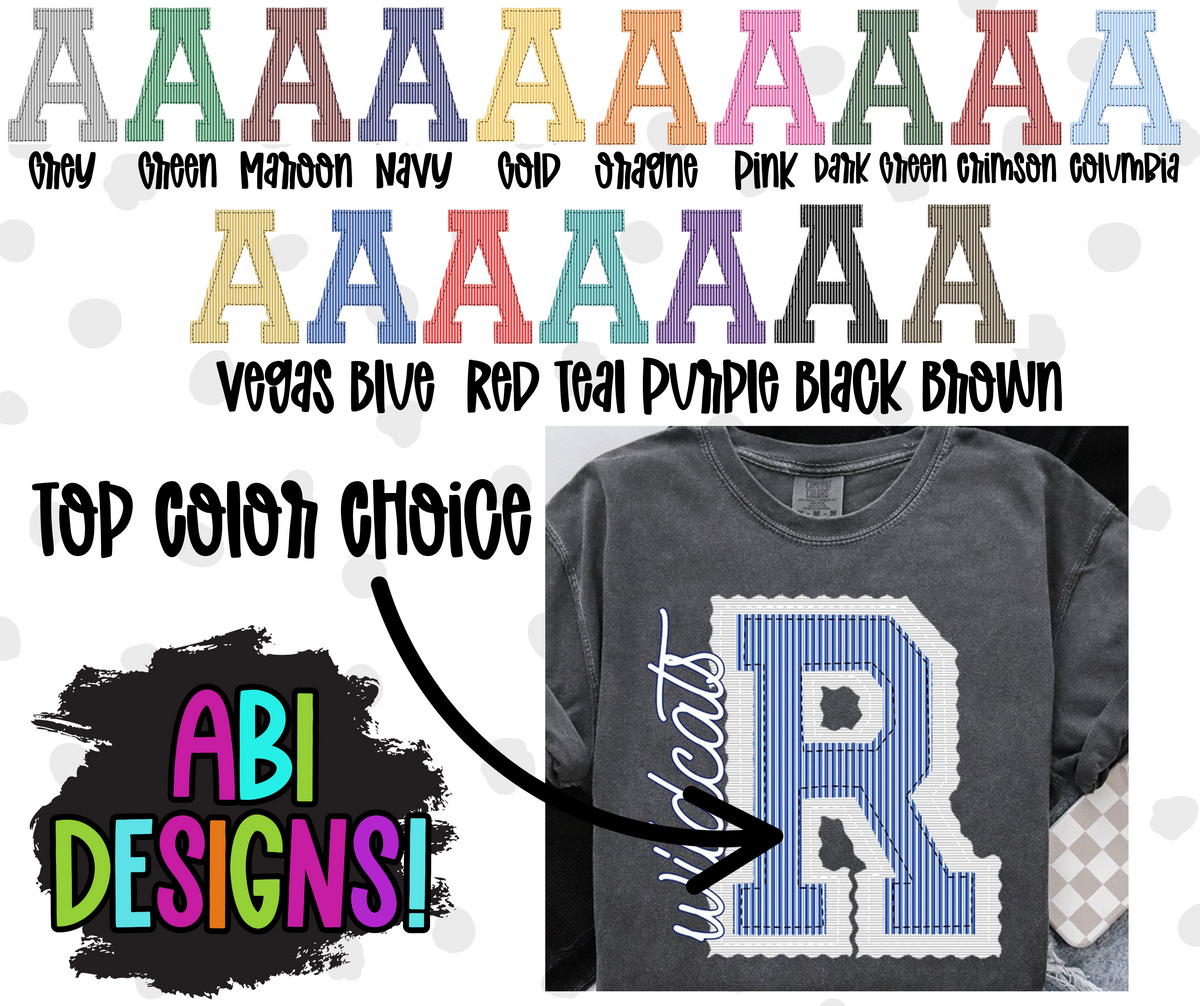 Custom Prepster Single Letter: ANY NAME- DTF or UV
