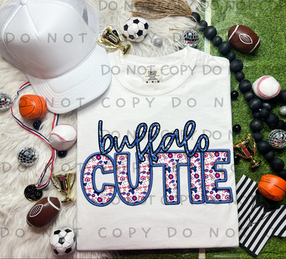 Football  Faux Embroidery(all in drop down) -DTF