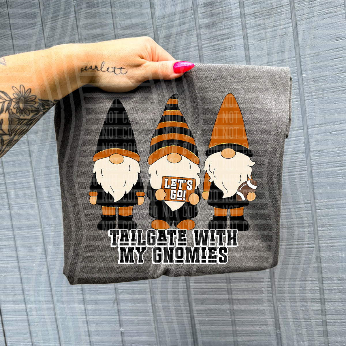 Tailgate with my Gnomies (DROPDOWN Colors)-DTF&UV