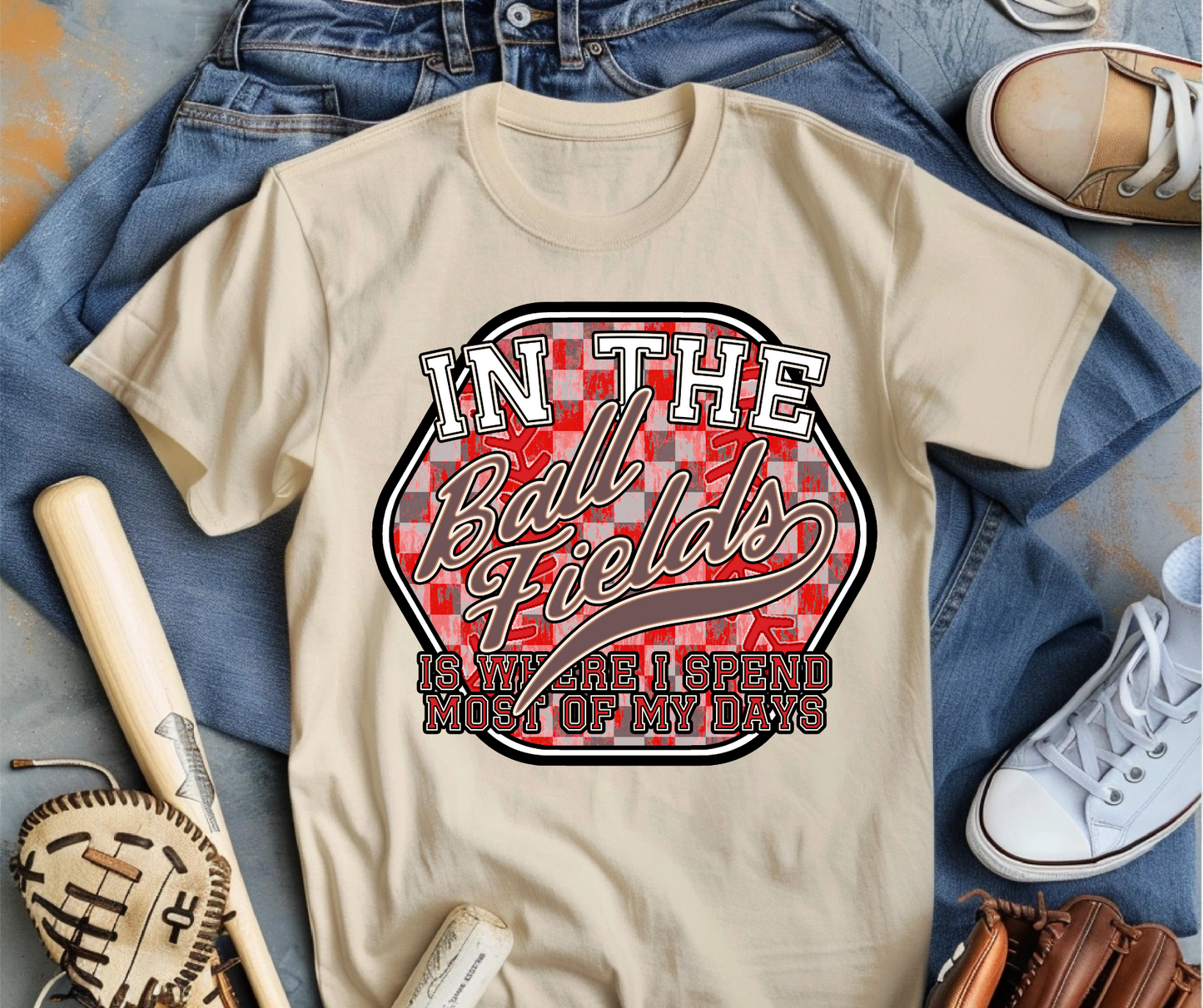 In the Ball Fields RED- DTF
