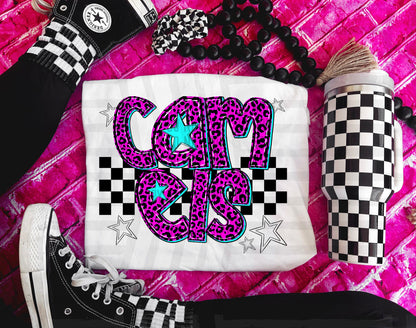 Pink Leopard Neon Mascots (dropdown)-DTF&UV